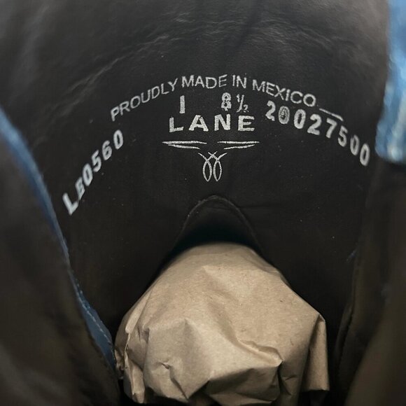 Lane SMOKESHOW Womens Cowboy Bootie 8.5 Blue Western Cowgirl Short Ankle Boots - Picture 10 of 12